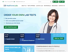 Tablet Screenshot of healthonelabs.com